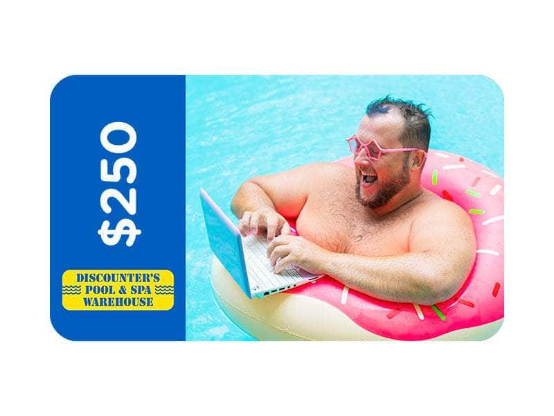 Discounter's Pool & Spa Warehouse Gift Cards CA$250.00 Discounter's Pool and Spa Gift Card pool companies near me pool company pool installers near me pool contractors near me