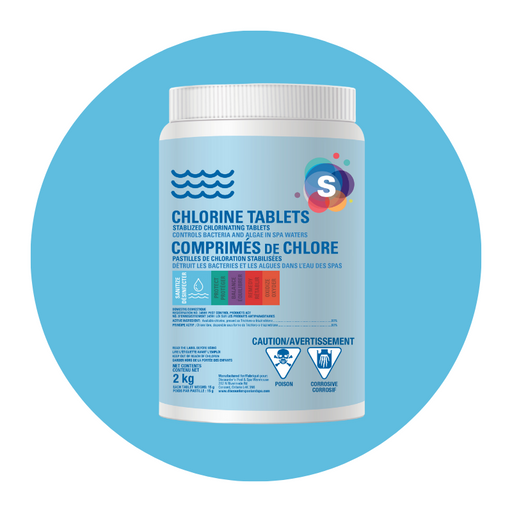SCP Inc CHEMICALS Spa Chemicals Chlorine Tablets 2 kg - 47010C20DS 765542311181 13000056 pool companies near me pool company pool installers near me pool contractors near me
