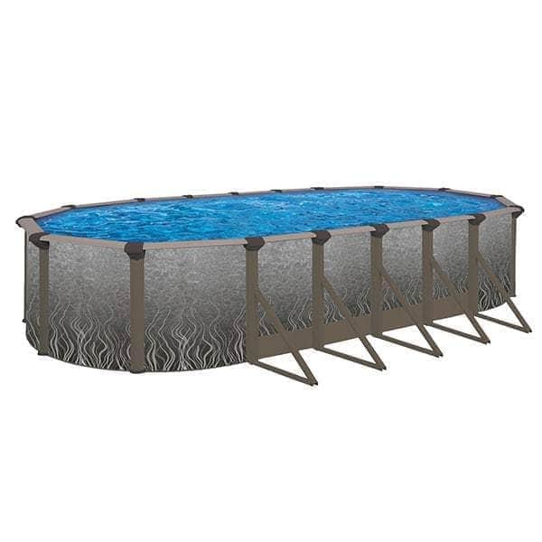 Trevi Fabrication Inc. Above ground pool complete kits Oval / 12 ft x 18 ft (A-Frame) Cornelius Quantum Above-Ground Pool 12001420 pool companies near me pool company pool installers near me pool contractors near me