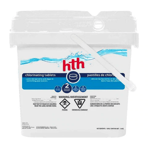 Arch Chemicals Canada Inc. CHEMICALS Sanitizers HTH Chlorine Tablets - 10kg - 30970 073187309709 10001127 HTH Chlorine Tablets 10kg | Discounter's Pool & Spa Warehouse pool companies near me pool company pool installers near me pool contractors near me
