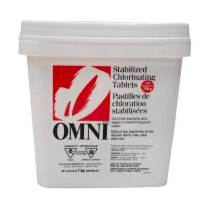 Biolab Canada Inc. CHEMICALS Sanitizers Omni Stabilized Chlorinating Large Tablets, 7 kg - Q2567A 017541632324 10004023 pool companies near me pool company pool installers near me pool contractors near me