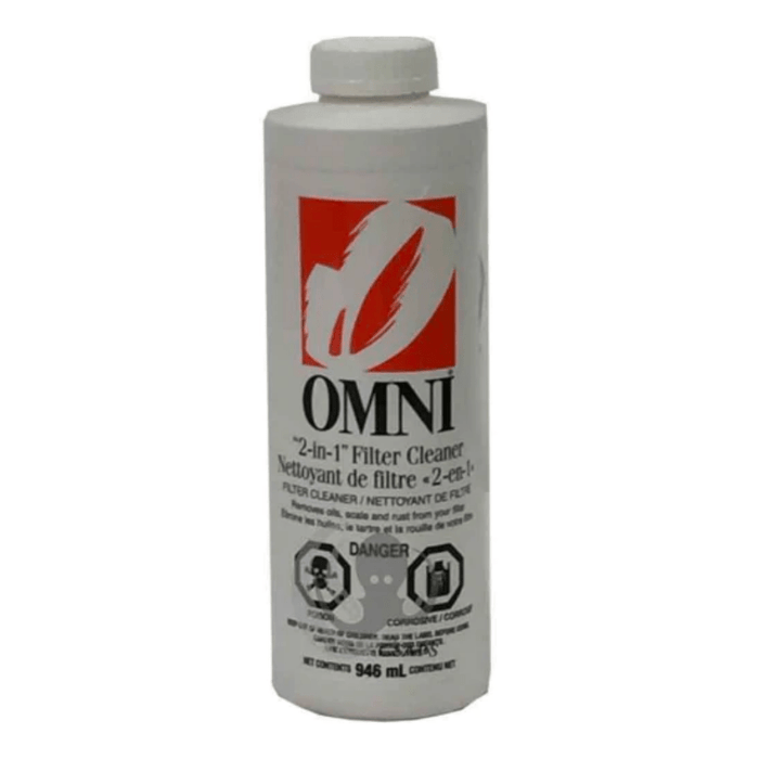Biolab Canada Inc. CHEMICALS Specialty Omni 2-In-1 Filter Cleaner, 946ml - Q4829 017541659024 10003069 Omni 2-In-1 Filter Cleaner, 946ml - Discounter's Pool & Spa Warehouse pool companies near me pool company pool installers near me pool contractors near me