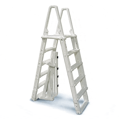 Confer Plastics, Inc ACCESSORIES Ladders and Steps Confer Plastics Above-Ground A-Frame Safety Pool Ladder - 7100X 10004168 pool companies near me pool company pool installers near me pool contractors near me