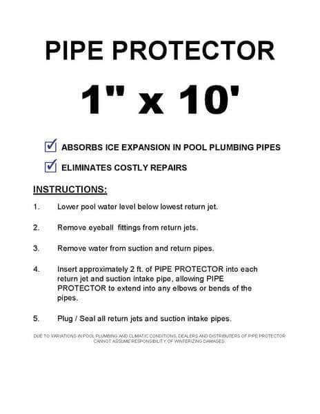 DPSW ACCESSORIES Winterizing Pipe Protector Foam Rope for Pool Closing 1 in X 10 ft 765542310795 10001946 pool companies near me pool company pool installers near me pool contractors near me