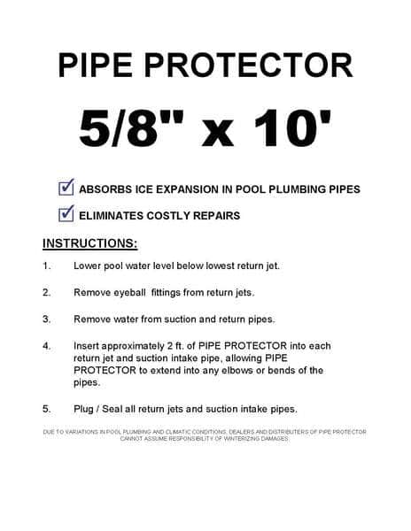 DPSW ACCESSORIES Winterizing Pipe Protector Foam Rope for Pool Closing 5/8 in X 10 ft 716715558285 10001945 pool companies near me pool company pool installers near me pool contractors near me
