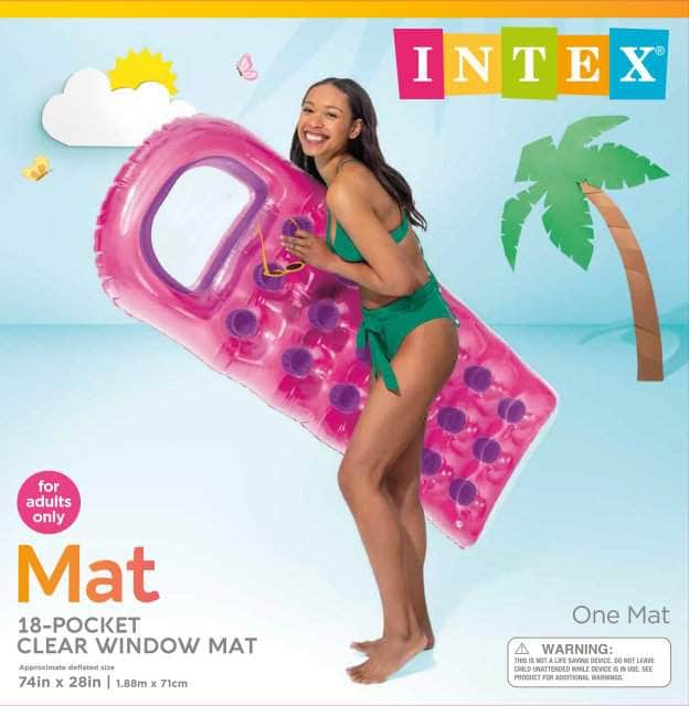 Intex Recreation Corp TOYS AND REC Inflatables and Floats Intex 18 Pocket Suntanner Lounge - 59895EP 78257313860 10004811 pool companies near me pool company pool installers near me pool contractors near me