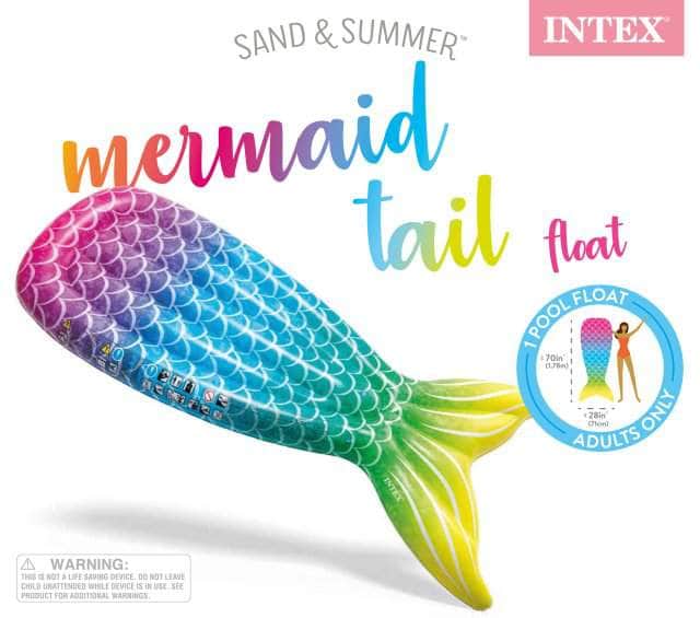Intex Recreation Corp TOYS AND REC Inflatables and Floats Intex Mermaid Tail Float - 58788EP 78257587889 10004817 pool companies near me pool company pool installers near me pool contractors near me