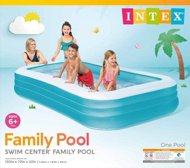 Intex Recreation Corp TOYS AND REC Inflatables and Floats Intex Swim Center Family Inflatable Pool, 120 in x 72 in x 22 in - 58484EP 78257314645 10004775 pool companies near me pool company pool installers near me pool contractors near me