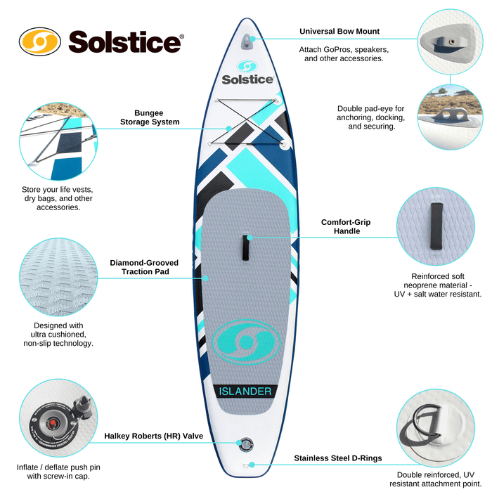 Intl. Leisure Prod. Inc TOYS AND REC Games and Novelties Solstice Islander Stand-Up Paddleboard with pump, paddle & backpack - 36134 723815953704 12001160 pool companies near me pool company pool installers near me pool contractors near me
