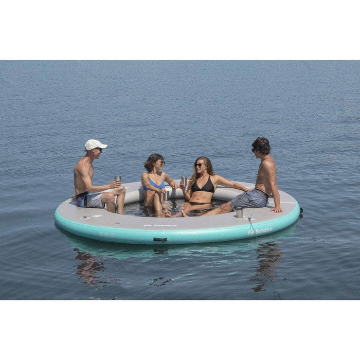 Intl. Leisure Prod. Inc TOYS AND REC Inflatables and Floats Soltice 10 ft Round Dock With Mesh Center - 38100 723815950611 12001646 pool companies near me pool company pool installers near me pool contractors near me