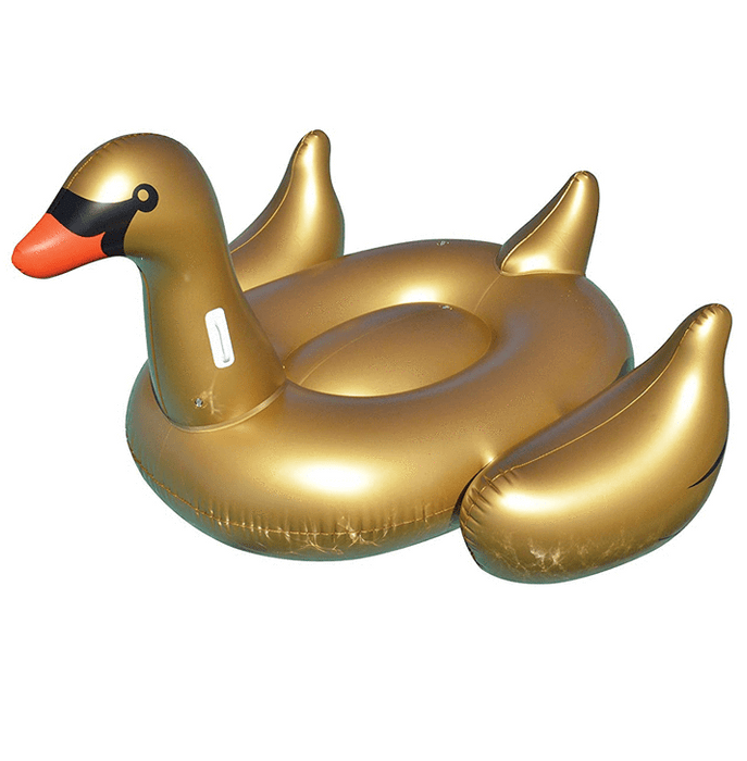 Intl. Leisure Prod. Inc TOYS AND REC Inflatables and Floats **Swimline Giant Inflatable Golden Goose Ride-On Pool Float, 75 in - 90701 723815907011 10004653 pool companies near me pool company pool installers near me pool contractors near me