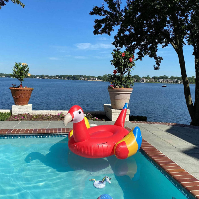 Intl. Leisure Prod. Inc TOYS AND REC Inflatables and Floats Swimline Giant Parrot Ride-On - 90629 723815906298 12000487 pool companies near me pool company pool installers near me pool contractors near me