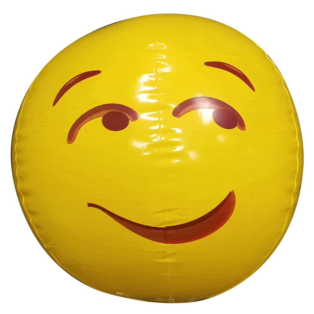 Smiley face top beach ball