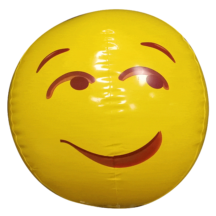Salus Brands TOYS AND REC Inflatables and Floats Emoji Beach Ball, 18" Smirk - 10203 857596006059 12000453 pool companies near me pool company pool installers near me pool contractors near me