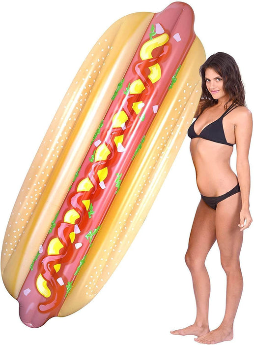 Salus Brands TOYS AND REC Inflatables and Floats Hot Dog Pool Float - 10312 852409007186 12000452 pool companies near me pool company pool installers near me pool contractors near me
