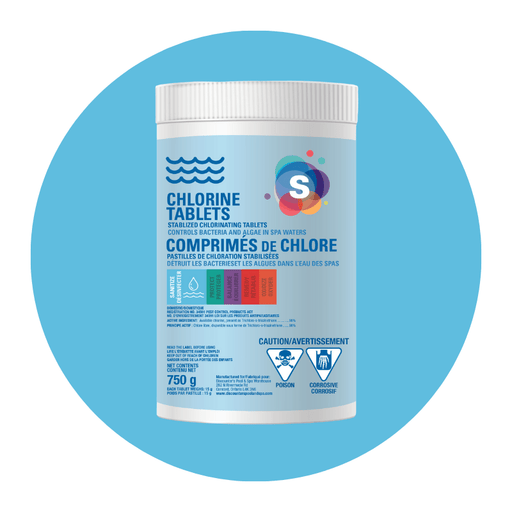 SCP Inc CHEMICALS Spa Chemicals Chlorine Tablets 750 g - 47010C70DS 765542311174 13000055 pool companies near me pool company pool installers near me pool contractors near me